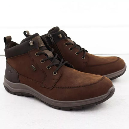 Rieker 03630-22 men's brown leather waterproof ankle boots