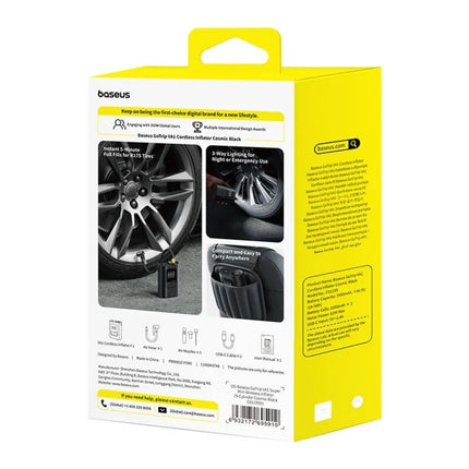 Baseus GoTrip VA1 Itin mini belaidis oro kompresorius su 3 antgaliais - Juodas