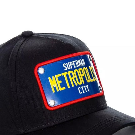 Capslab Superman Metropolis City DC Black Baseball Cap - FG/DC2/1/CAS/SUP1