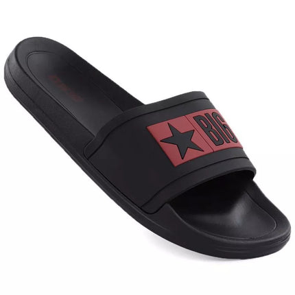Vyriškos juodos Big Star paplūdimio/baseino šlepetės TT174A003