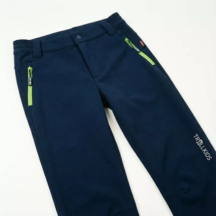 Trollkids Kids Fjell Softshell Pant for girls/boys, navy blue (117-100)