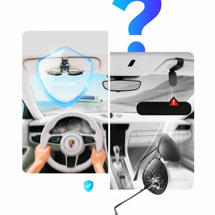Joyroom JR-ZS511 Laikiklis ant automobilio skydelio nuo saulės su magnetiniu spaustuku – juodas