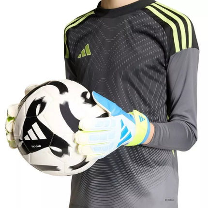 adidas Predator Training Kids' Goalkeeper Gloves White, Yellow, and Blue KA7793
