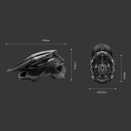 Rockbros LK-99 Mountain Bike Helmet with Adjustable Visor and Magnetic Closure 58-62 cm - Black