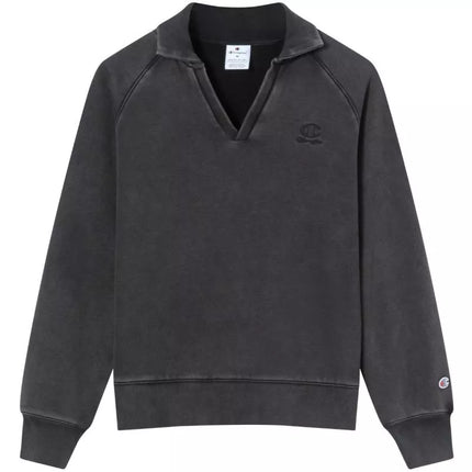 Champion Women's Polo Neck Sweatshirt Gray 118366 KK001