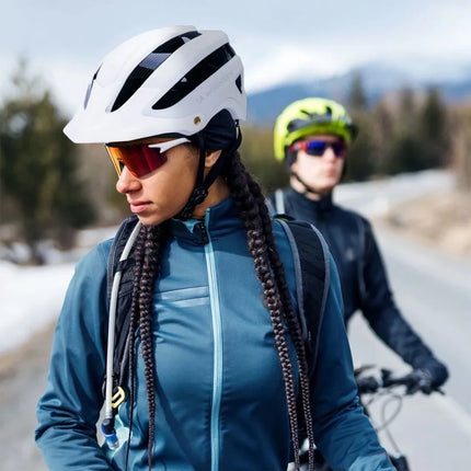 Wozinsky MTB dviračio šalmas su nuimamu vizoriumi, lengvas, L - juoda ir balta