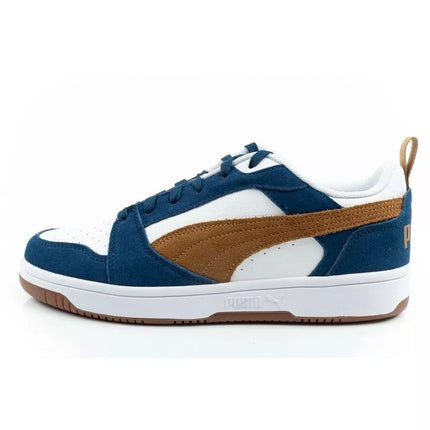 Puma Rebound v6 men's sports sneakers fashionable comfortable white navy brown