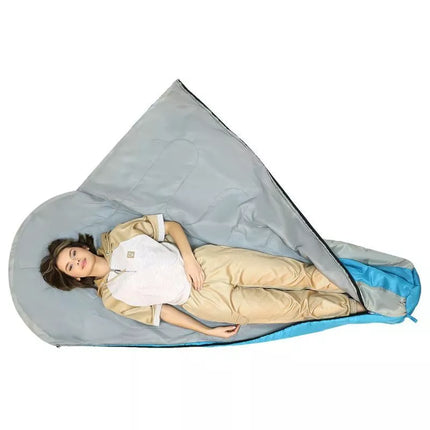 TRAVELER SLEEPING BAG 210X80/50CM BLUE GREY ENERO CAMP