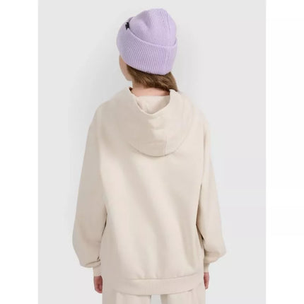 Girls' sweatshirt with hood, open, 4F 4FJRAW25TSWSF2294-11S