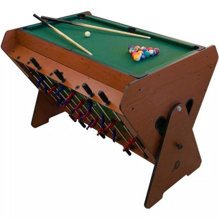 3-in-1 ROTARY GAME TABLE, BILLIARDS, TABLE FOOTBALL, AIR HOOK-UP 121x89x84.5CM