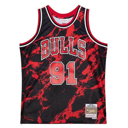 Marškinėliai Mitchell & Ness Marble NBA Swingman Dennis Rodman Chicago Bulls