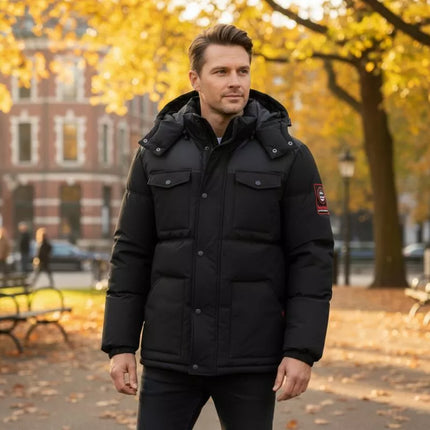 Geographical Norway men's jacket BAREDA DB BLACK MEN 096 BLACK (WY3882H/GN-NOIR)