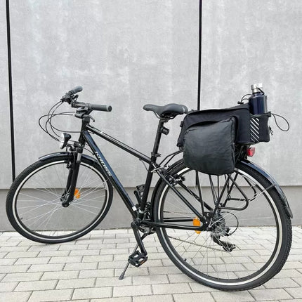 Wozinsky Bike Pannier Rack Bag with Shoulder Strap 9L (Rain Cover Included) Black (WBB22BK)