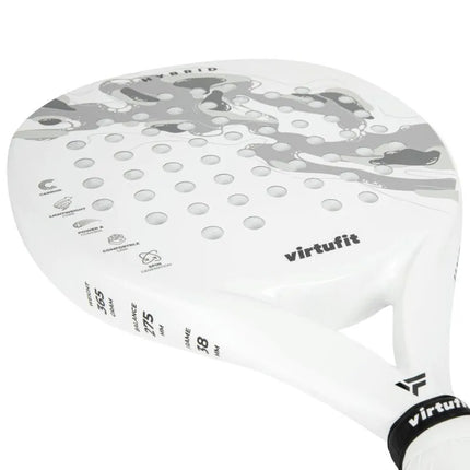 VIRTUFIT HYBRID PADEL RACKET - WHITE-GRAY