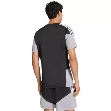 Vyriški adidas Tiro 26 varžybų treniruočių marškinėliai, juodi, pilki ir balti JX4254