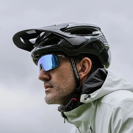 Rockbros LK-99 Mountain Bike Helmet with Adjustable Visor and Magnetic Closure 58-62 cm - Titanium