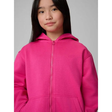 Girls' loose sweatshirt with hood 4F 4FJRSS26TSWSF2715-54S
