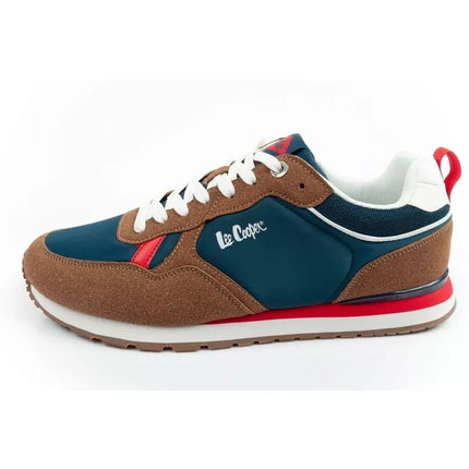 Lee Cooper men's sneakers, fashionable, comfortable, durable, navy blue, brown