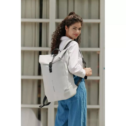 XD DESIGN WATERPROOF BACKPACK URBAN FLAP-TOP OFF WHITE PN:P706.2613