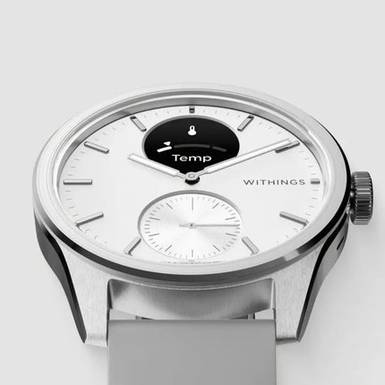 Withings Scanwatch 2 su EKG, širdies ritmo, SpO2, veiklos ir miego stebėjimu (42 mm, balta)
