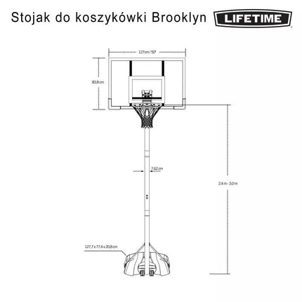 Lietuviškas krepšinio stovas "Lifetime" 50" BROOKLYN 90981