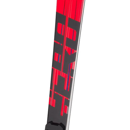 ROSSIGNOL HERO Athlete GS PRO (R21) skis + LOOK NX7 GW B73 bindings Black Hot Red