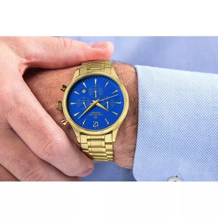 Men's Watch Giewont Chronograph Sapphire Gold Blue GW6310-B5