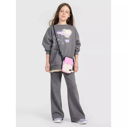 Oversized sweatshirt without a hood for girls 4F 4FJRAW25TSWSF2438-22S