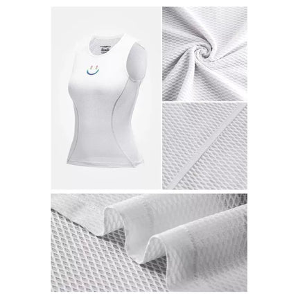 Rockbros YDBX001 Moteriškas greitai džiūstantis berankovis dviratininko džersis XL / XXL - Balta