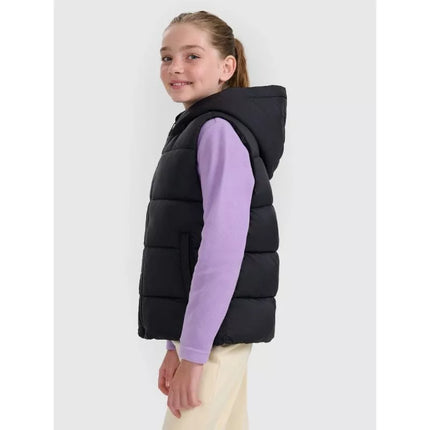 Children's down vest with synthetic filling 4F 4FJRAW25TVJAU331-20S