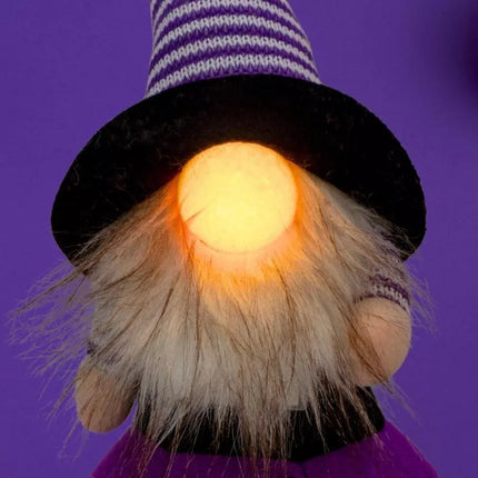 DECORATIVE PUMPKIN FIGURE 35CM LED HALLOWEEN PURPLE PURPLE