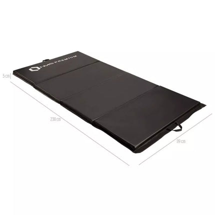 Juodas sulankstomas gimnastikos čiužinys 2400x1200x50mm HMS MGS01