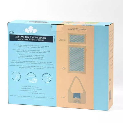 Akupresūros kilimėlis + pagalvėlė SMJ sport YG009 Premium Eco (linas, kokosas, grikių lukštai)
