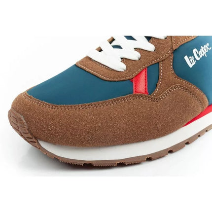 Lee Cooper men's sneakers, fashionable, comfortable, durable, navy blue, brown