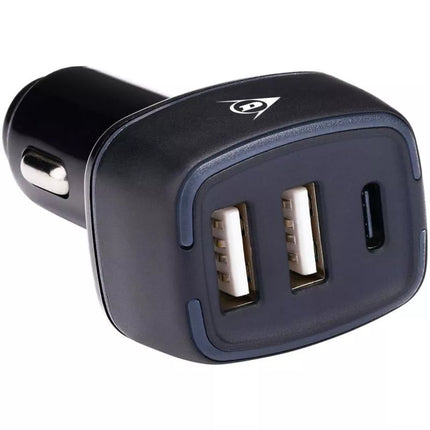 DUNLOP DAUGIAFUNKCINIS AUTOMOBILINIS ĮKROVIKLIS 2x USB A + USB C