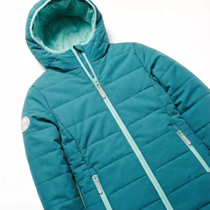 Trollkids Girls Stavanger Coat winter blue insulated hooded jacket (219-323)