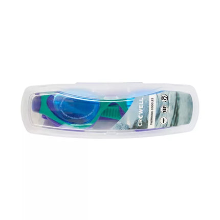 Crowell GS23 Splash Mirror Green and Purple Children's Swimming Goggles