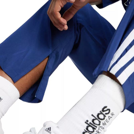 Vyrų adidas Essentials 3-Stripes Stanford kelnės su atviru kraštu Mėlyna JE6400