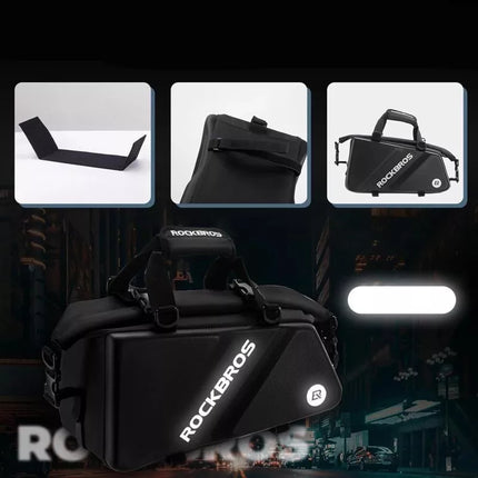 Rockbros 30140090001 dviračio tašė ant bagažinės 11,6 l - juoda
