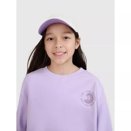 Girls' sweatshirt without a hood, 4F 4FJWSS25TSWSF1504-52S