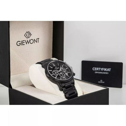 Vyriškas laikrodis Giewont Chronograph Sapphire Juodas GW8510-B2