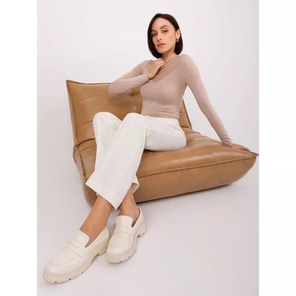 Beige viscose blouse BASIC FEEL GOOD (RV-BZ-9203.87P)