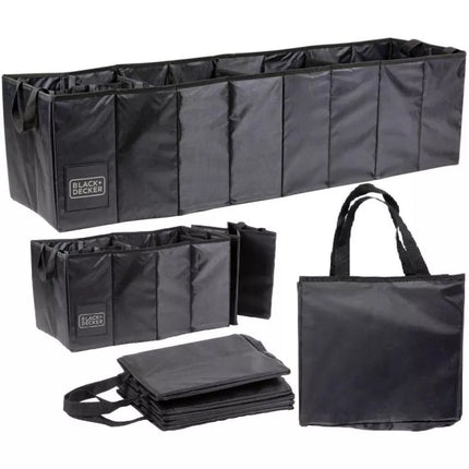 ORGANIZER STORAGE BOX 4 COMPARTMENTS FOLDABLE 110X30X30cm BLACK + DECKER