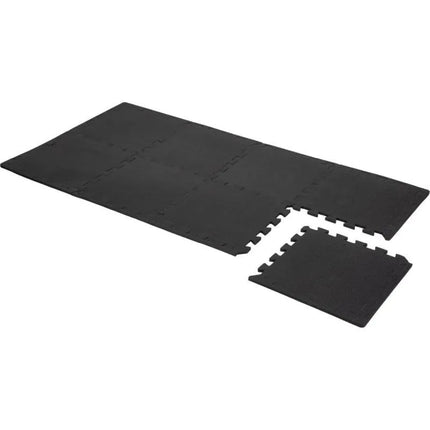 PUZZLE MAT FOR FITNESS EQUIPMENT 8 PCS 30x30x0.9 CM BLACK PURE 2 IMPROVE