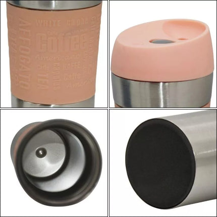 EXCELLENT HOUSEWARE Termo kelioninis puodelis 350 ml Rožinis