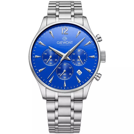 Vyriškas laikrodis Giewont Chronograph Safyras Sidabrinis Mėlynas GW6310-B3