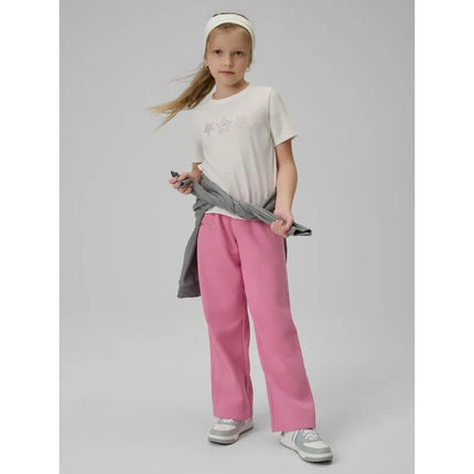 Girls' regular printed T-shirt 4F 4FJRSS26TTSHF3455-11S