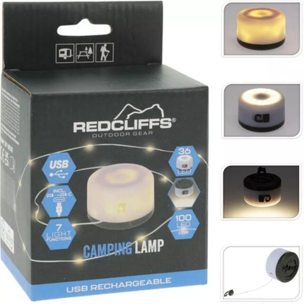 Kempingo žibintuvėlis su USB įkrovimu REDCLIFFS