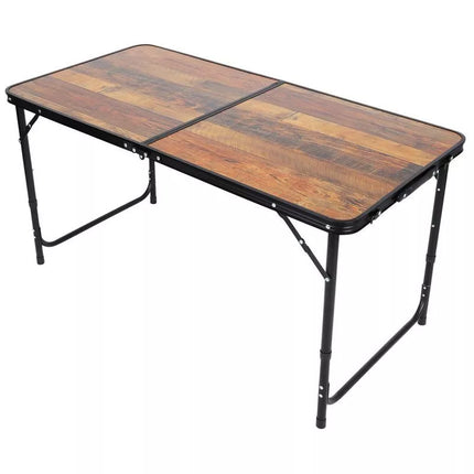 SULANKSTOMAS KEMPINGO STALAS 120X60X70/62/55CM MEDINIS