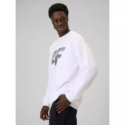Men's sweatshirt without zipper and hood 4F 4FRAW25TSWSM2493-10S